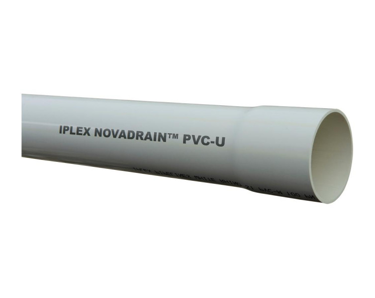 Novadrain Pvc U Pipe Socket One End Rubber Ring Joint Sn Iplex Nz